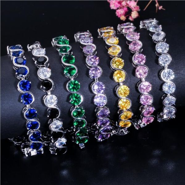 

новый дизайнер бренда мода ювелирные изделия класса люкс высокое качество кристалл браслет для женщин очарование любви браслет ювелирных изд, Golden;silver