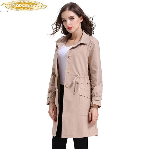 

women's windbreakers plus size 5xl trench coat for women clothes 2020 trench female windbreaker sobretudo feminino kj330, Tan;black