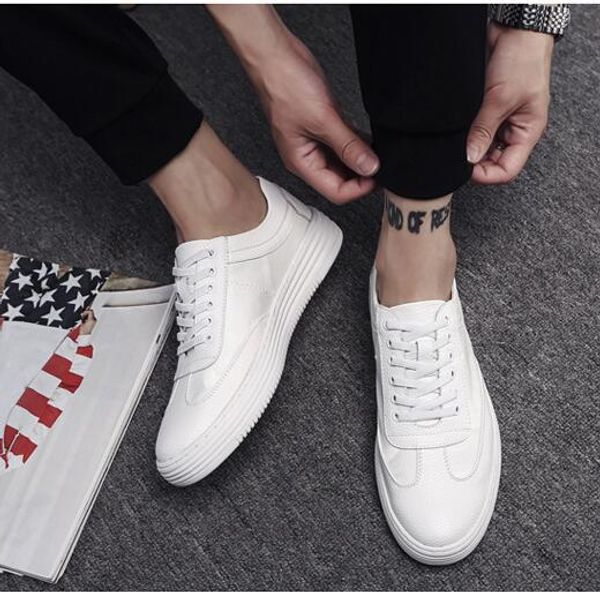 

2019 new casual shoes for men triple white comfortable lether designer shoes mens trainers sports sneakers size 40-44, Black