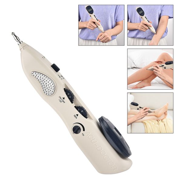 Massageador de corpo inteiro Handheld Acuppoint Pen TENS Point Detector com exibição digital Electro acupuntura ponto Muscle estimulador dispositivo frete grátis