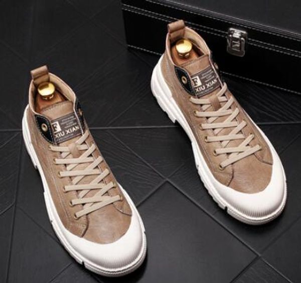 

new men designer retro trendy platform casual flats shoes moccasins web celebrity skateboard hip-hop shoes, Black