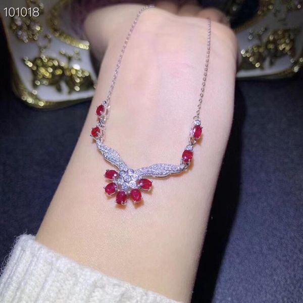 

natural and real wedding ruby necklace pendant origin and natural ruby 925 sterling silver fine jewelry