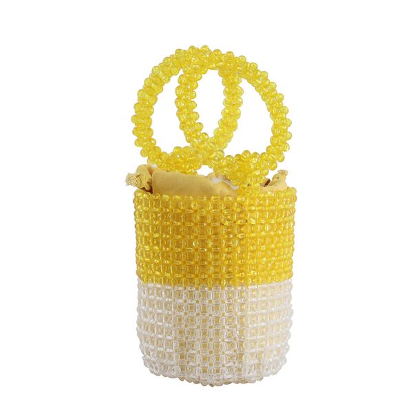 

clutch bags creative oval pearl portable round ethnic design bucket type hand beads