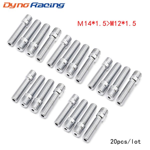 

20pcs m14x1.5 m12x1.5 to новый гоночный автомобиль колеса stud конверсия tall lug болты шпильки для 58mm tt101107