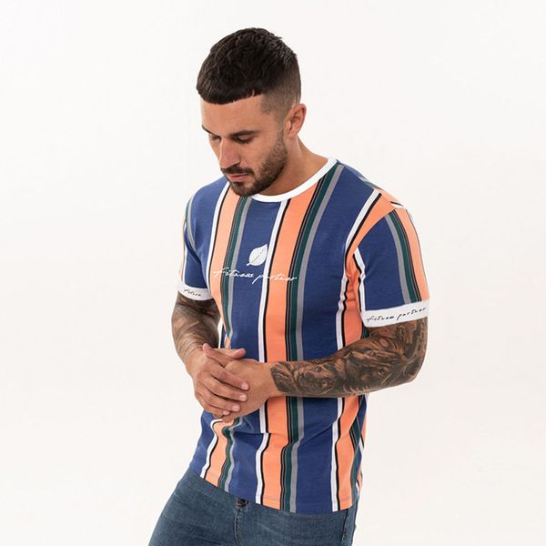 

2019 new mens striped t shirt summer loose short sleeve o-neck t-shirt male casual fashion hip hop tees streetwear clothing, White;black