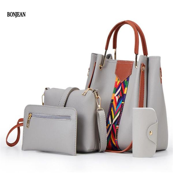 

female bag 2019 new women's bag handbag shoulder diagonal cross buns mother 4 piece set ing