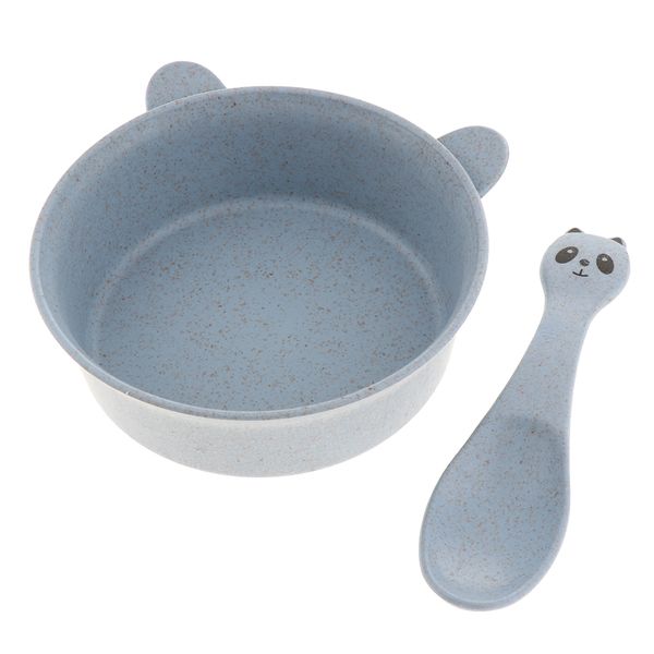 

snack bowls,wheat straw tableware dishes containers,bowl and spoon, safe for baby birthdays, preschool graduations, cute panda design