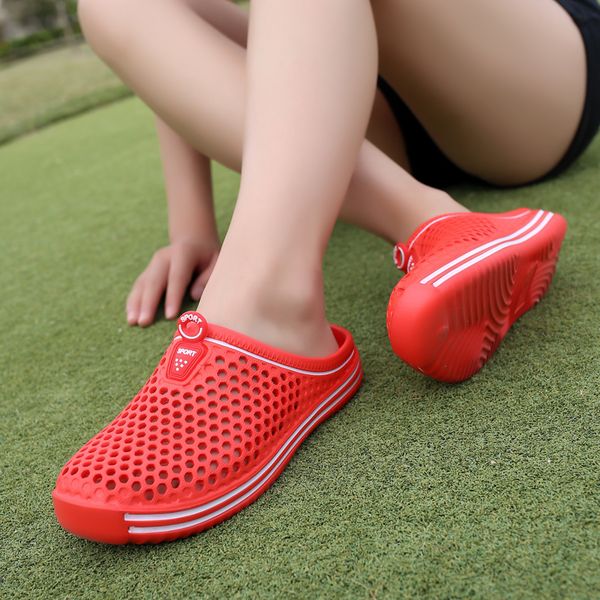 

weweya men shoes summer hollow slippers fashion outdoor casual couple beach sandal flip flops shoes beach slippers, Black