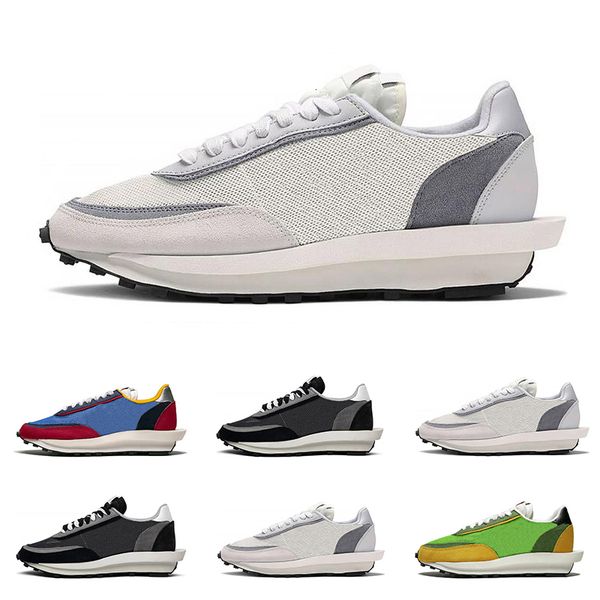 

wholesale sacai ldv waffle running shoes for men women black white grey pine green gusto varsity blue mens trainers fashion sports sneakers