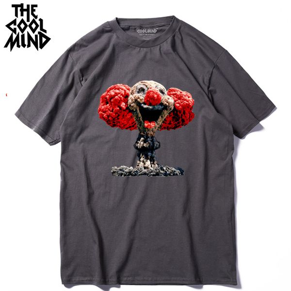 

coolmind qi0320a summer cool 100% cotton printed funny men t shirt new design short sleeve casual mal cewneck tshirt for men, White;black