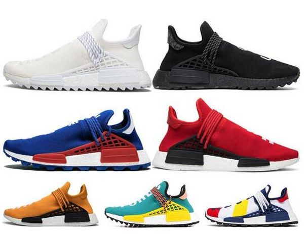 

2019 human race hu trail pharrell williams running shoes for men women equality nerd blue cream bbc mens trainers designer sports sneakers
