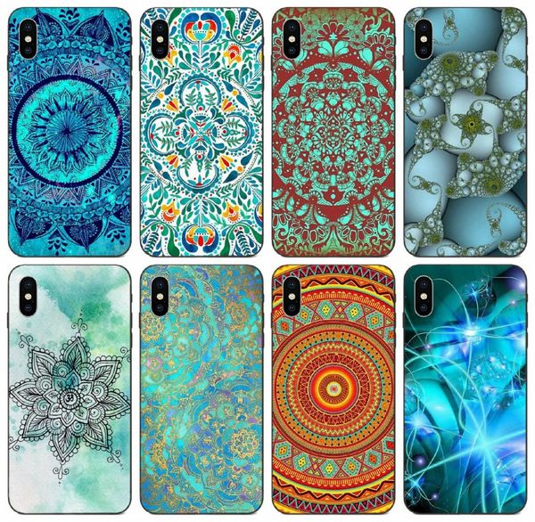 

tongtrade] turquoise mandala x lace wood case for apple iphone 11 pro max x xs 8s 7s 6s 5 samsung a7 s9 huawei mate 9 redmi note 8 pro case