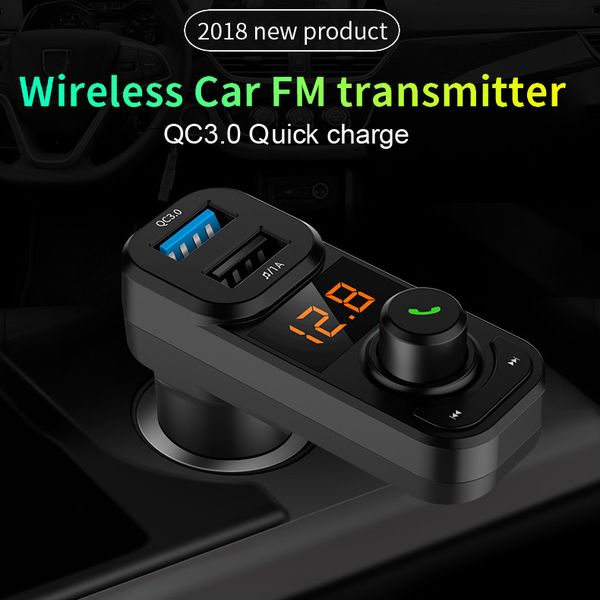 

bluetooth 4.0 car fm transmitter wireless radio adapter usb charger mp3 player fast charger car boat tractor accessory#ger
