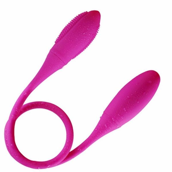 Masturbatore femminile Doppie teste Dildo anale Vibratore Massaggiatore vaginale Stimolatore clitoride Proiettili Vibratore uovo Giocattoli sessuali per donna Y19052502