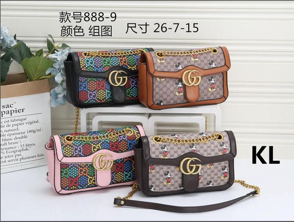 

2020 women's new handbags ladies wild simple new shoulder bag messenger bag women's backpack cartoon chain bag