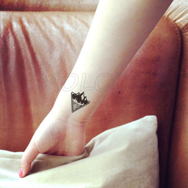 

tattoo sticker moon crescent mountain planet star triangle water transfer temporary fake tatto flash tatoo for kid girl men