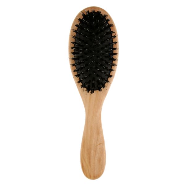 

wooden handle hair brush, paddle hairbrush, thick curly hair detangler scalp massage, Silver