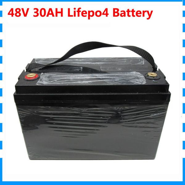 dazio doganale gratuito 2000W 48V 30AH batteria scooter 16S 48V batteria lifepo4 Ebike con caricabatterie 50A BMS 58.4V 5A