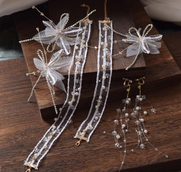 

bridal headdress korean hair band necklace chain headband annual meeting wedding dress hair accessories, Silver