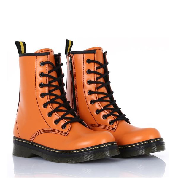 

sothe dme-2019 orange leather men boots laced postal male shoes, Black