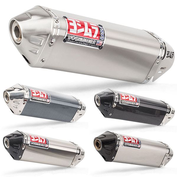 

motorcycle modified exhaust pipe sports car muffler yoshimura exhaust pipe for sv650 r25 r6 cb650f gsx750r mt03 z750 crf230 z400
