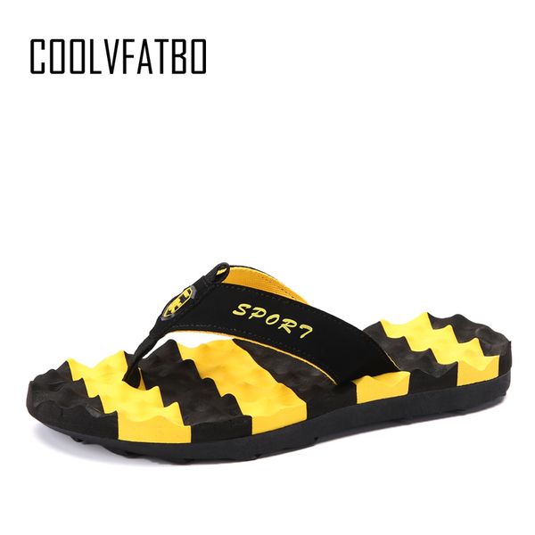 

coolvfatbobig size summer slippers flip flop shoes fashion men shoes brand male massage slippers beach slide water, Black