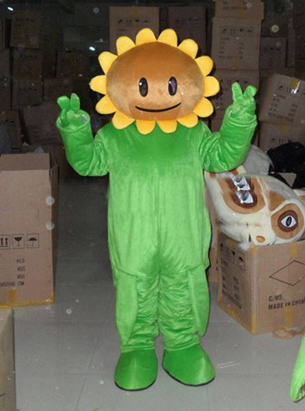 Profissional personalizado traje da mascote do girassol dos desenhos animados flor de caráter roupas de natal do dia das bruxas partido fancy dress