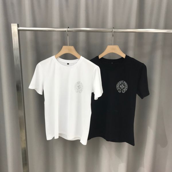 

2020ss весной и летом новый высококачественный хлопок печати короткий рукав круглый шею панель t-shirt размер: -l-xl-xxl-xxxl цвет: черный, White;black