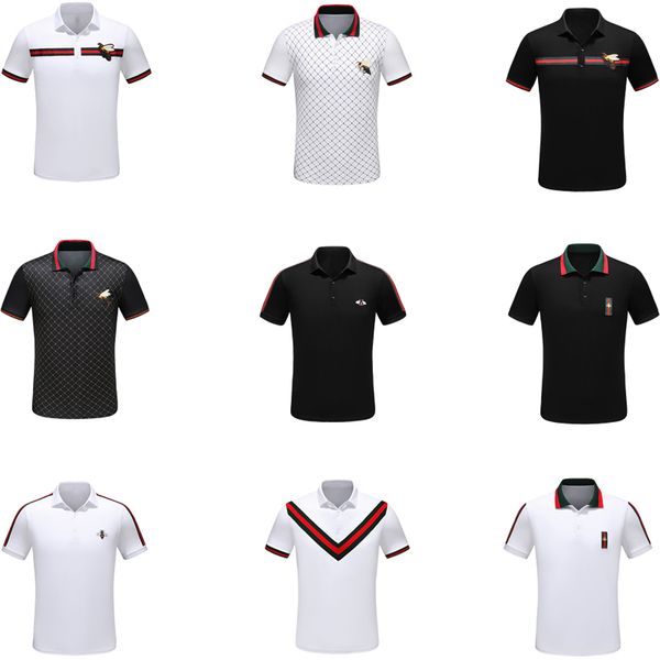 

Brand fa hion luxury de igner cla ic men 039 bee tripe t hirt cotton men 039 de igner t hirt white black de igner polo hirt men