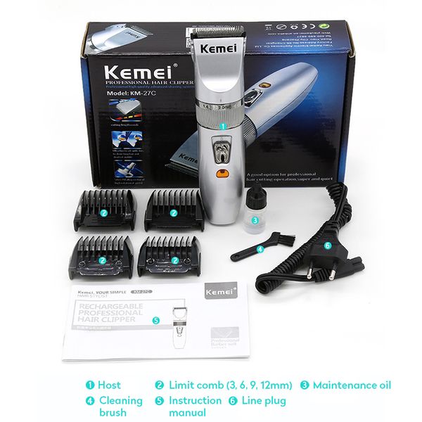 

kemei 27c rechargeable shaving machine mens hair shavers o cabelo kemei hair clipper hair styling tools newclipper etqkc