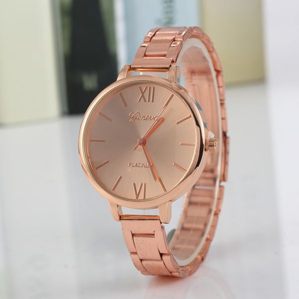 

2018 lady woman wrist watches ladies watches montre femme geneva quartz watch women clock reloj mujer elegant, Slivery;brown