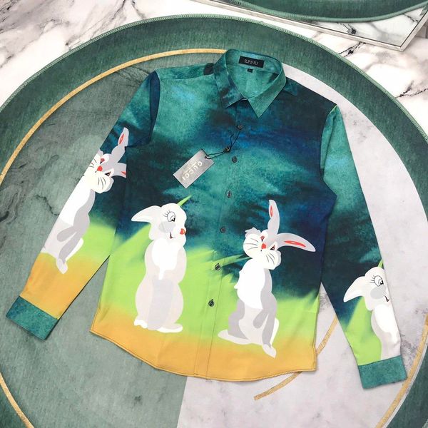 

20ss new luxurious brand lv8 rabbit print shirt designer tshirts long sleeve spring tee breathable vest streetwear tshirt outdoor t-shirt, White