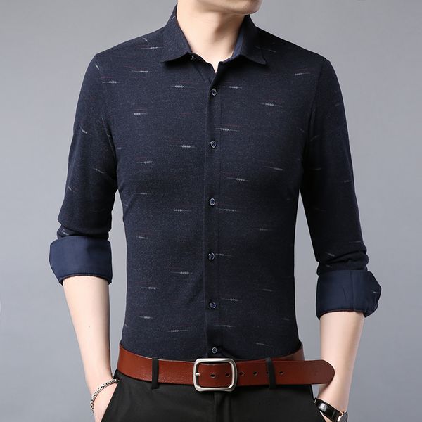 

men long sleeve shirt slim fit 2019 spring new business style casual male shirts c028, White;black
