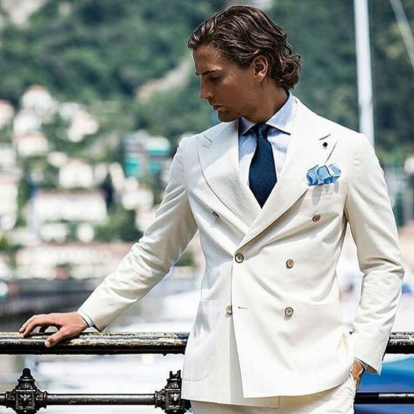 

ivory мужчин деловые костюмы брюки грум tuxedo 2piece пальто брюки пром groomsmen наряд жених wear человек blazer тонкий terno мужчина для, Black;gray