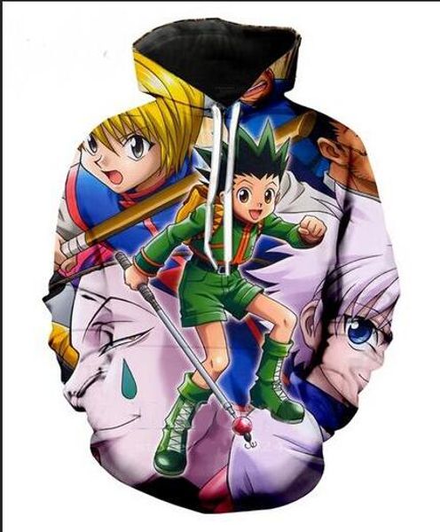

new fashion harajuku style 3d printing hoodies hunter x hunter men women autumn and winter sweatshirt hoodies coats bwq0235, Black