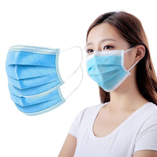 

100 pcs ffp2 disposable face masks thick 3-layer masks with earloops for salon, home use comfortable mask virus dhl ing