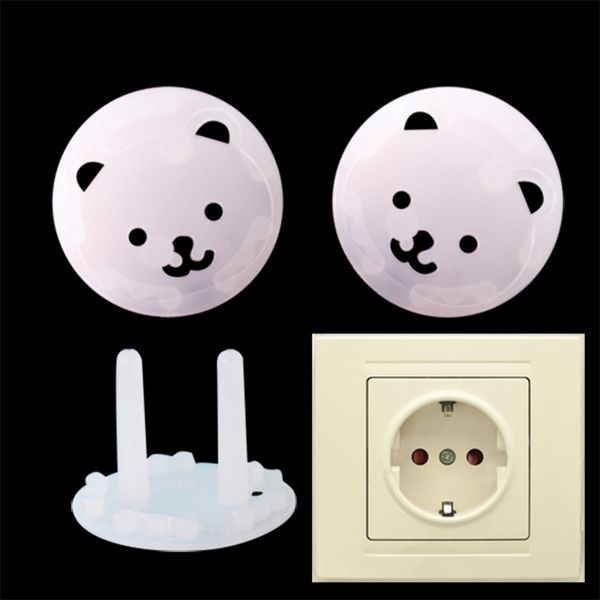 

10pcs eu power socket cover baby 2 hole electrical outlet safety guard protection cover anti electric plug protector