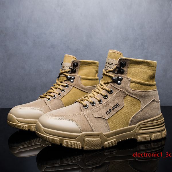 

men s designer earth yellow trainers casual shoes fashion breathable flat outdoor indoor universal thick bottom high-canvas boots