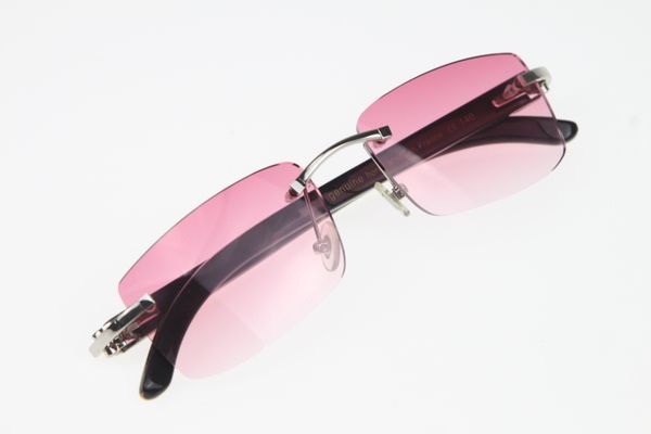 

rimless glasses new white inside black buffalo horn with vertical stripes sunglasses 3524012 sunglasses materia len, White;black