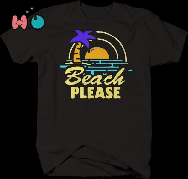 

beach please sand summer vacationt-shirt, White;black