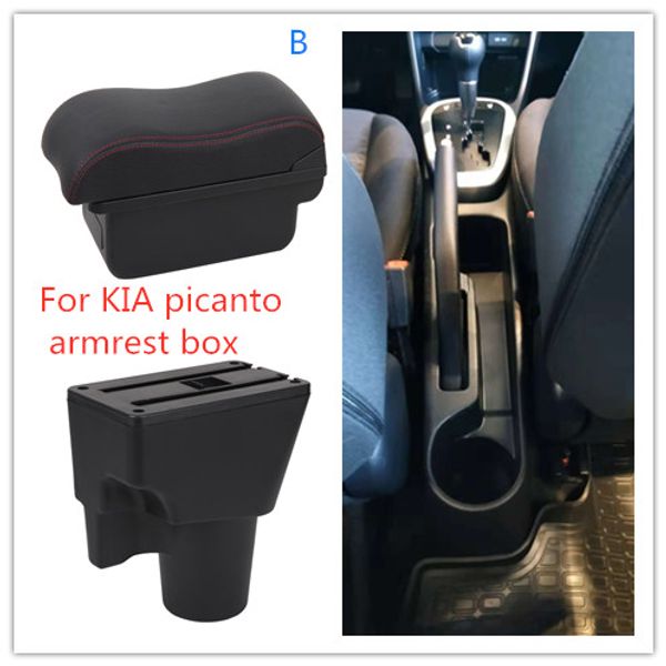 

for kia picanto armrest box central store content box with cup holder products interior car-styling accessory