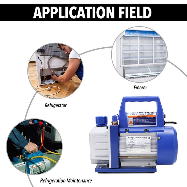

aluminum alloy electric single-stage rotary vane vacuum pump refrigeration maintenance automotive industrial vacuum pumps