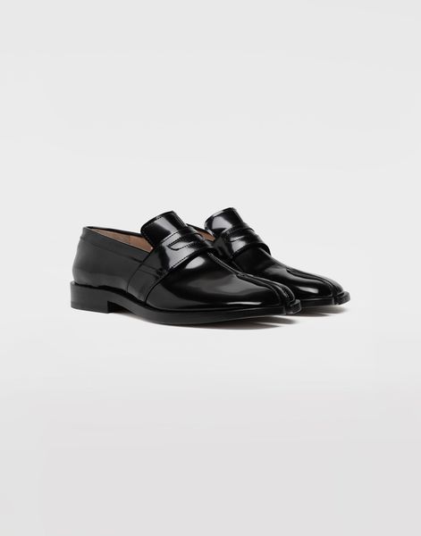 

Perfect quality women tabi leather loafer de igner tabi cleft toe hape hoe new relea e fa hion luxury lip on loafer with original box