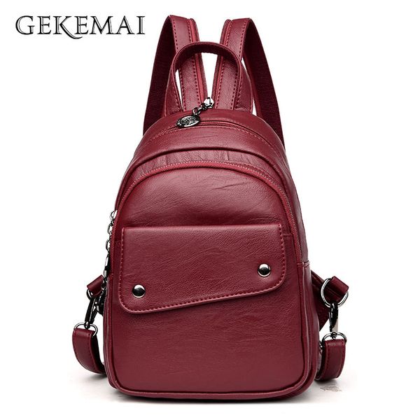 

sac a dos women multifunction backpack female leather chest bag large capacity backpacks school bags for girl travel back pack