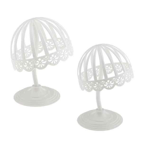 

2piece plastic baby hat cap storage display holder hair wig rack shelf stand