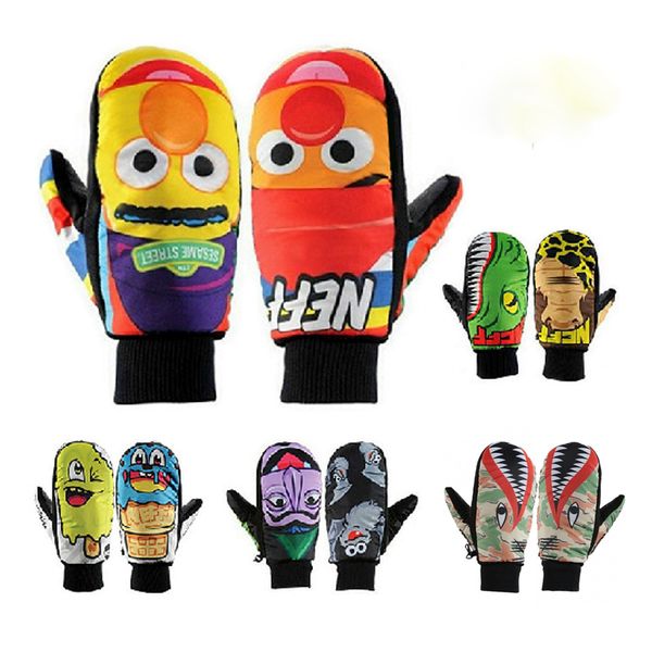 

jackcomewinter spectre men women ski glove men&women windproof and waterproof skiing snowboard gloves cartoon colorful gloves