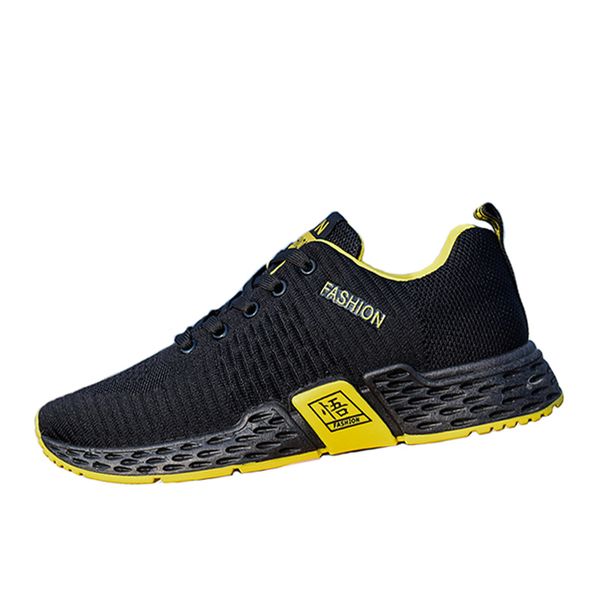 

2019 summer new men shoes breathable mesh shoes trend wild cloth men casual sports running tide spring, Black