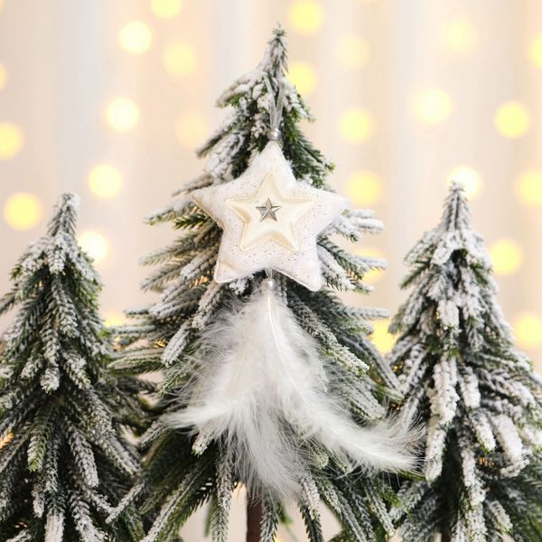 

lovely star heart design christmas pendant christmas hanging ornaments tree pendant window display party decoration