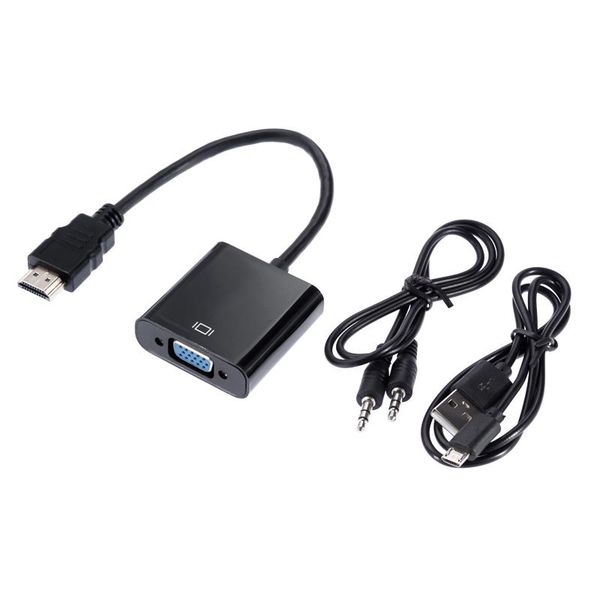 

hdmi to vga adapter male to famale converter adapter 1080p digital to analog video audio for pc laptablet