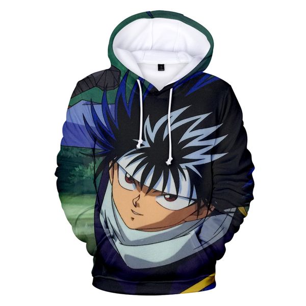 

yuyu hakusho 3d толстовки с капюшоном игры вокруг популярной повседневной одежды поклонников аниме молодежные действия свободные новые, Black